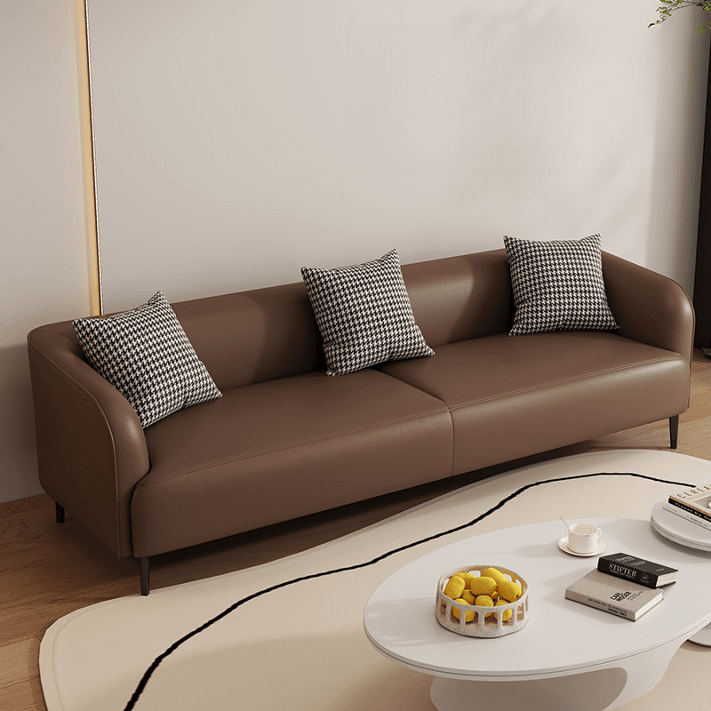 Drawing Room Standard Sofa in Pu Leather with Dark Gray/Sage/Amber Color and Armrest - image 3