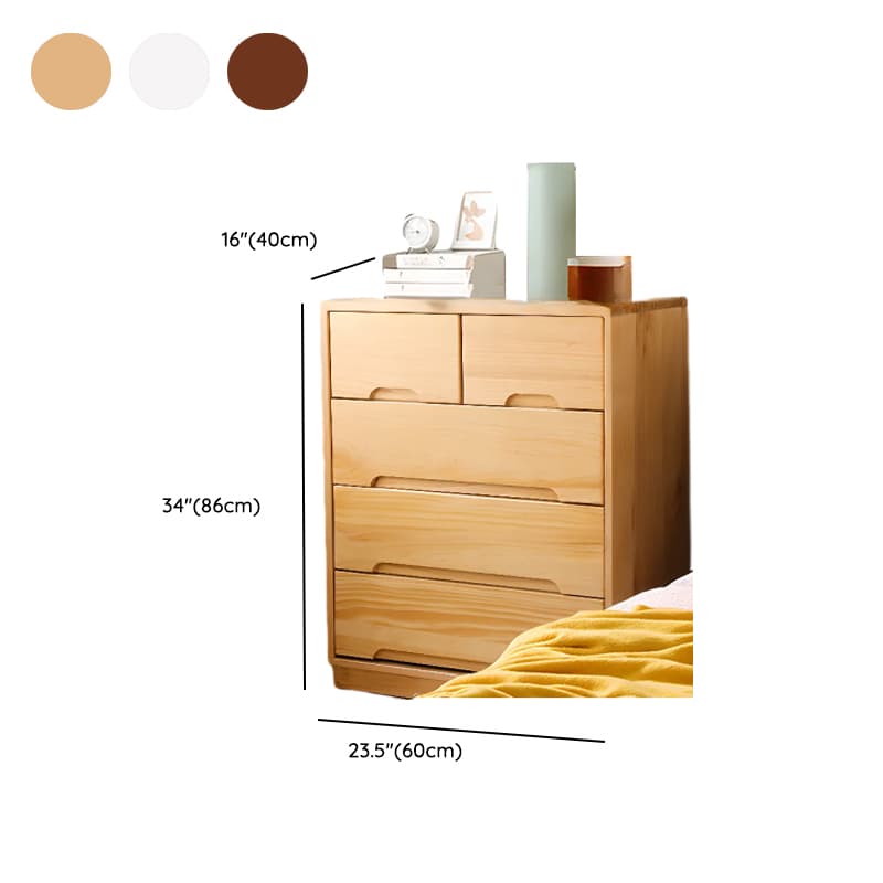 Modern Natural Wood Vertical Lingerie Chest with 6 Drawers/7 Drawers/5 Drawers - image 16