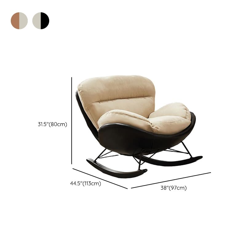 Simple Upholstered Rocking Chair with Padded Comfort - image 11