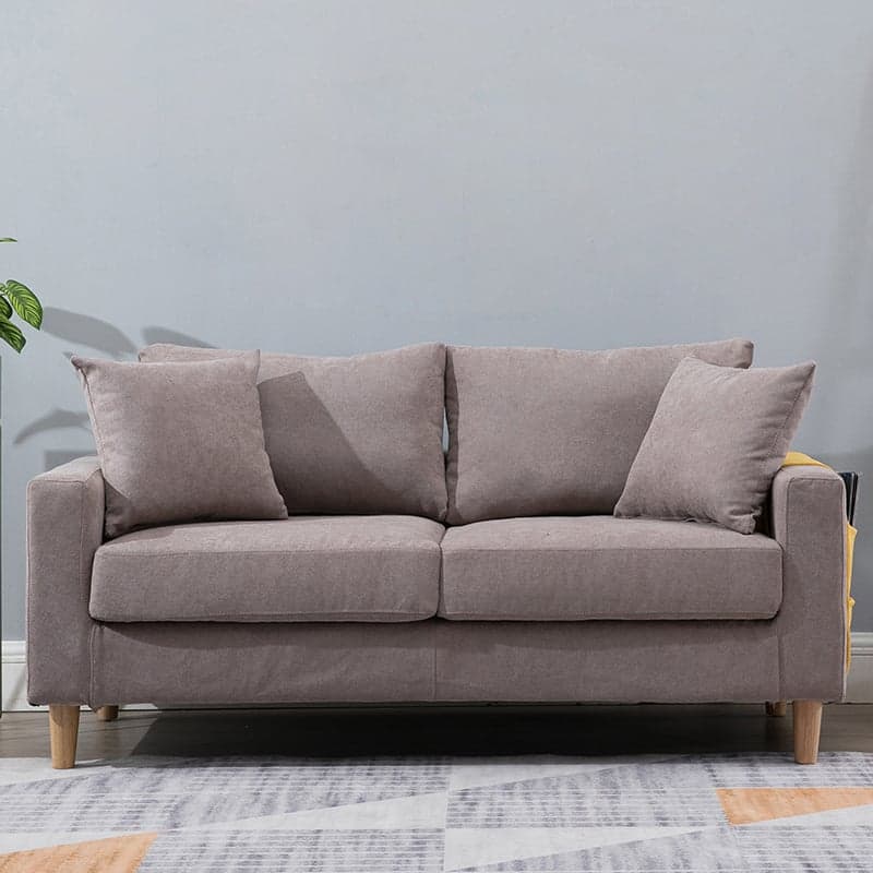 Contemporary Beige/Khaki/Gray Solid Color Standard Sofa with Storage, Wide Pillow Back and Square Arm - image 13