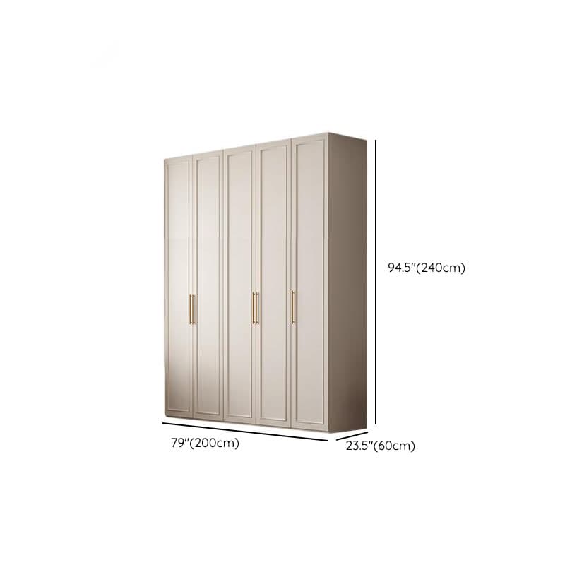 White Casual Wood Independent Armoire Cabinet with Compartments, Soft Close Door, and Interior Shelves - image 22