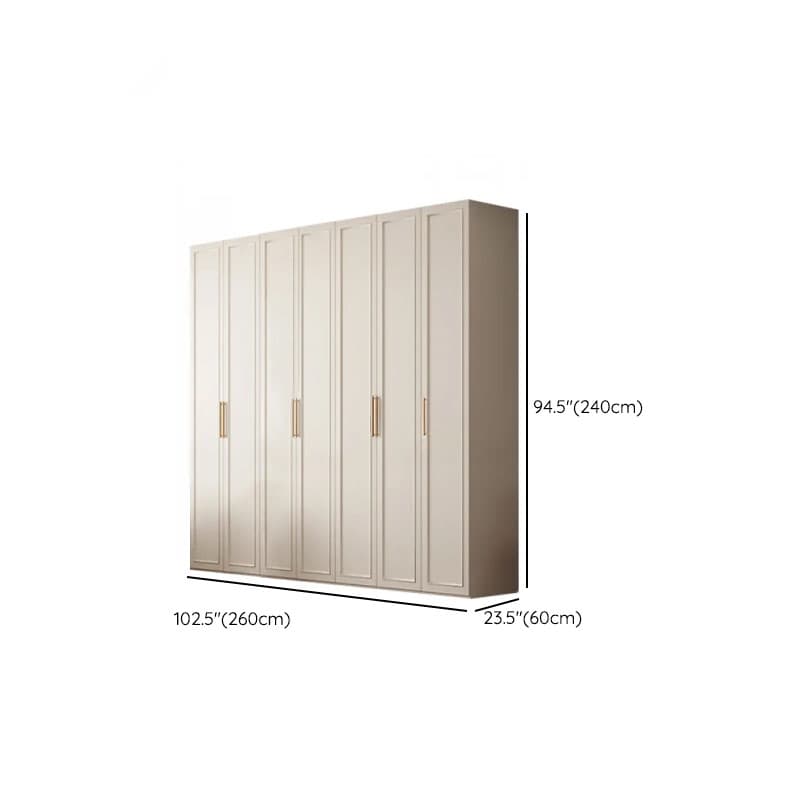 White Casual Wood Independent Armoire Cabinet with Compartments, Soft Close Door, and Interior Shelves - image 28