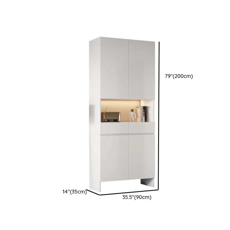 Trendy Rectangle Accent Cabinet with Hutch, Changeable Shelf, Groove Handles, Multi-Color Top, and Soft Close Drawer - image 22