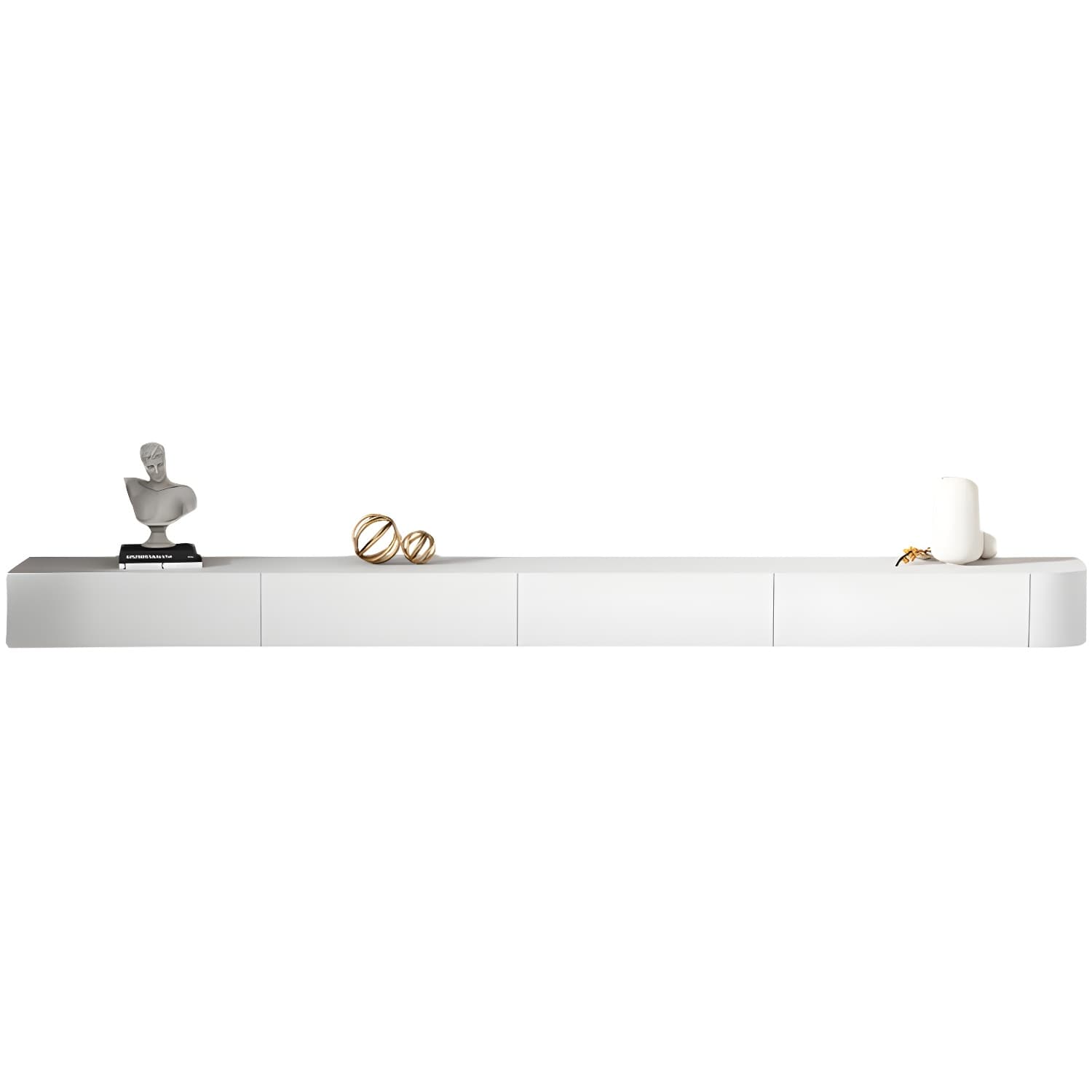 Floating Mount TV Stand Modern TV Stand Console with Drawers - image 5