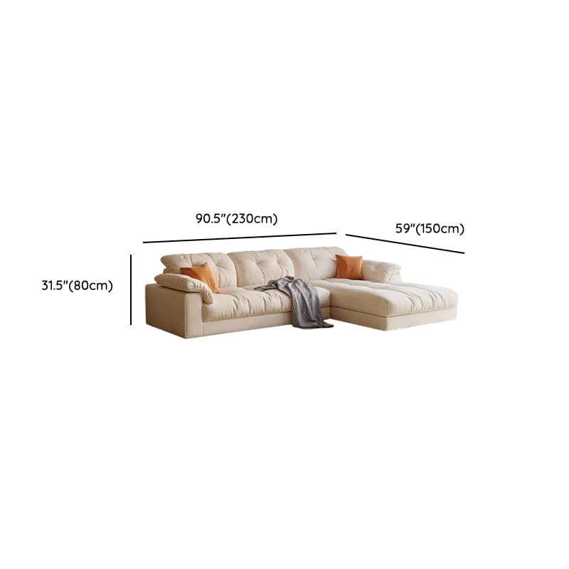 L-Shape Velvet Sofa Chaise with Button-tufted Upholstery - image 9