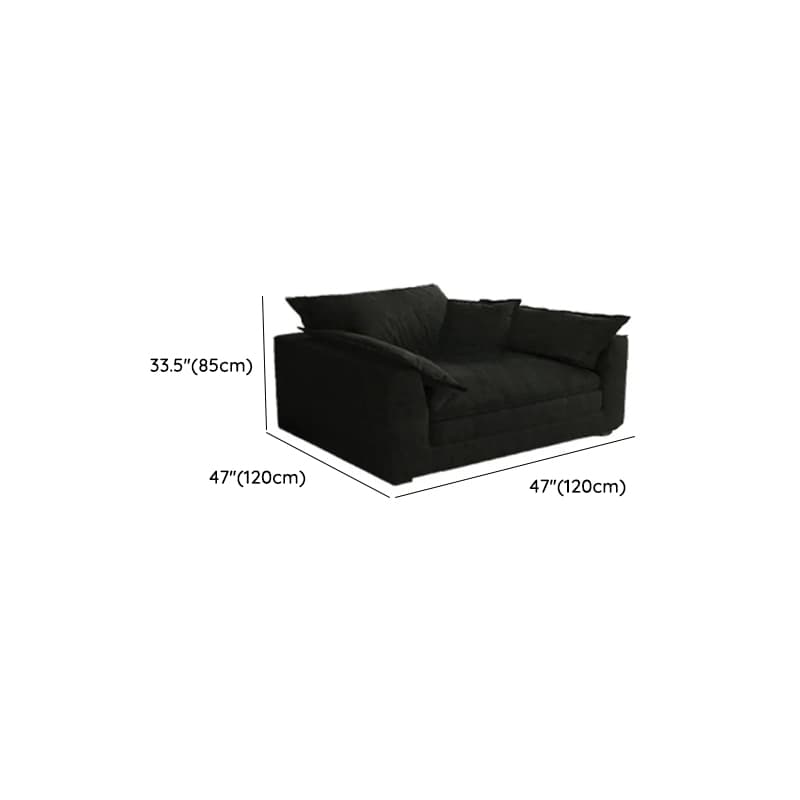 Art Deco Ink Solid Color Water Resistant Sofa Couch/Single Sofa for 5-seater/4-seater/6-seater with 2 Pillows - image 7