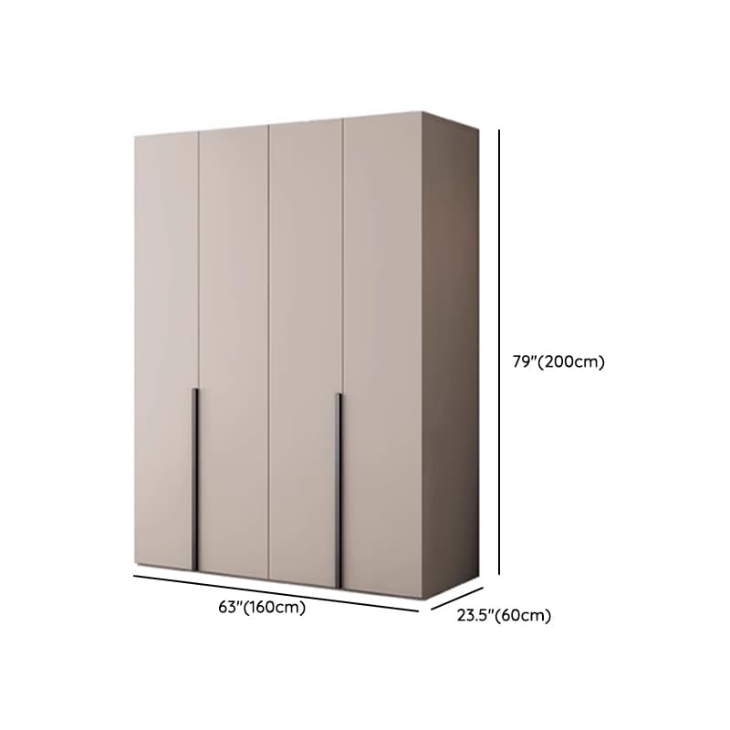 Light Gray Trendy Detached Armoire Cabinet with Soft Close Door, Interior Shelves, and Hanging Rod - image 15