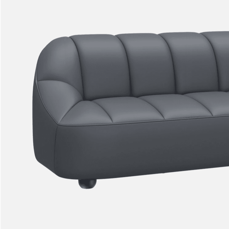 Tear Resistant Sofa Couch/Loveseat in PU Material with Black/Grey/Ivory Upholstery and 1 Pillow - image 9
