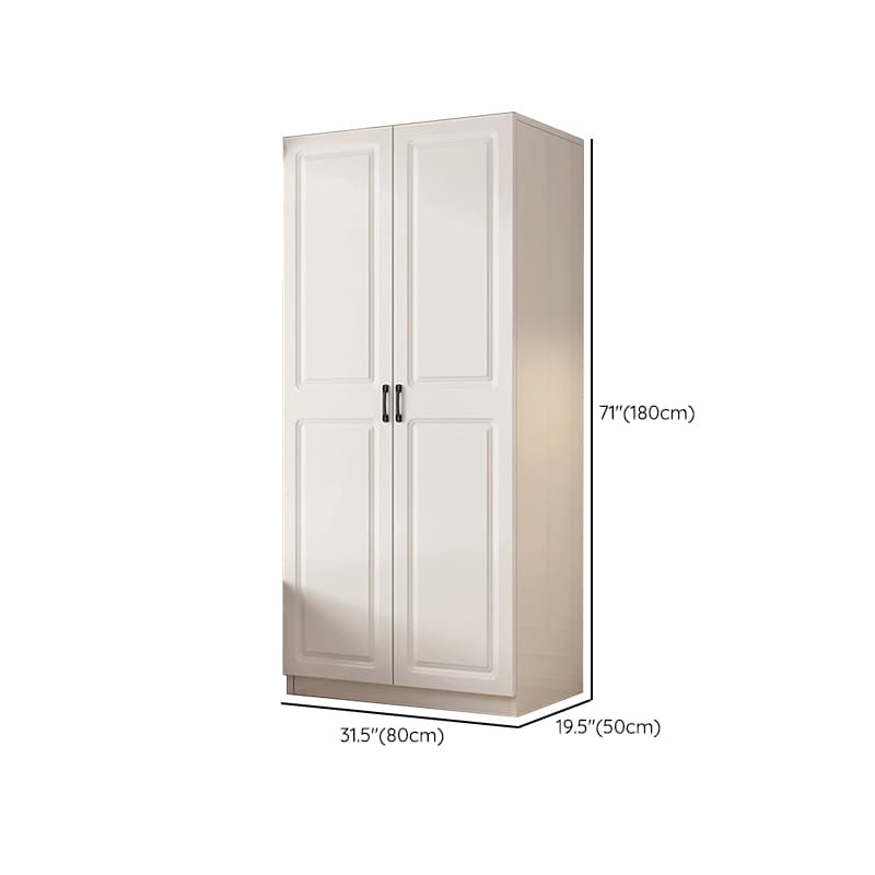 Casual Chalk Timber Wardrobe with Soft Close Drawer and Door, Interior Shelves, Hanging Rod - image 8
