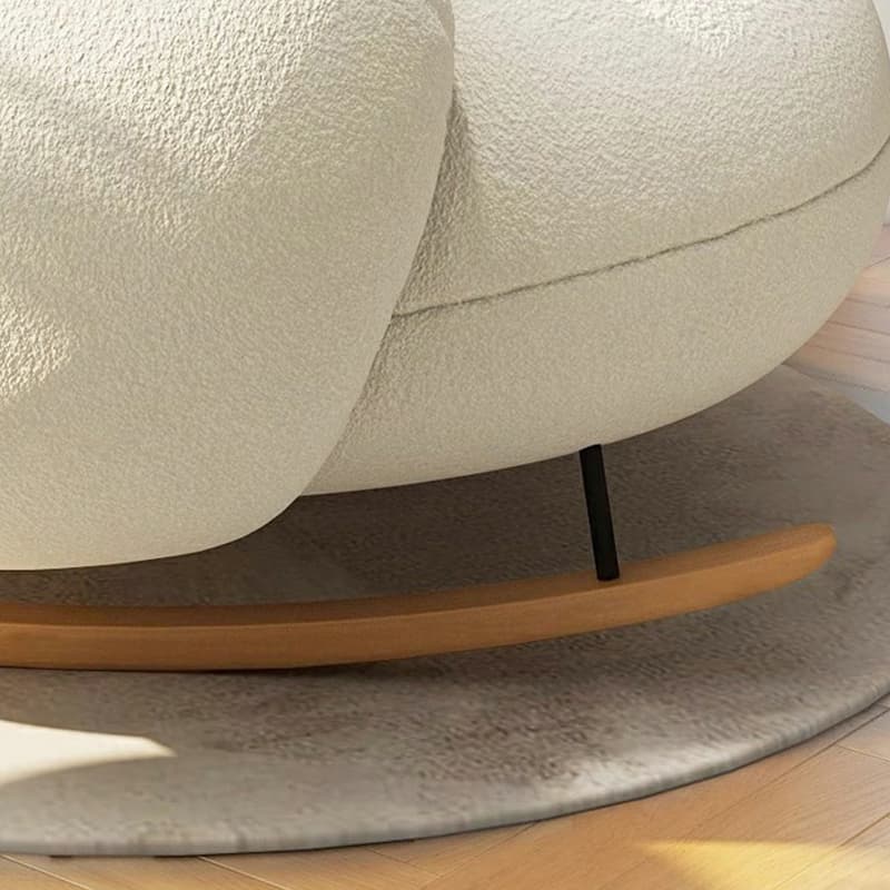 Attractive and Comfortable Designer Indoor Rocking Chair with Natural Wood Legs - image 11