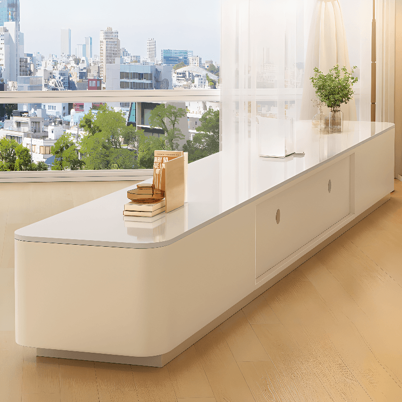 Rectangular Sintered Stone Countertop TV Stand with 3-Drawer/5 Drawers/4 Drawers and Cable Management in a Modern Simple Style - image 6