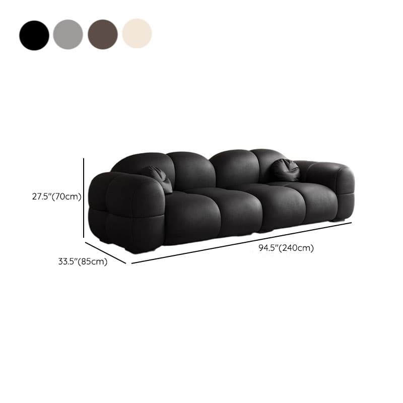 Trendy Solid Color Stain Resistant Loveseat in Grey/Emerald Green/Beige with Arm, Seats 2 with 2 Pillows - image 27