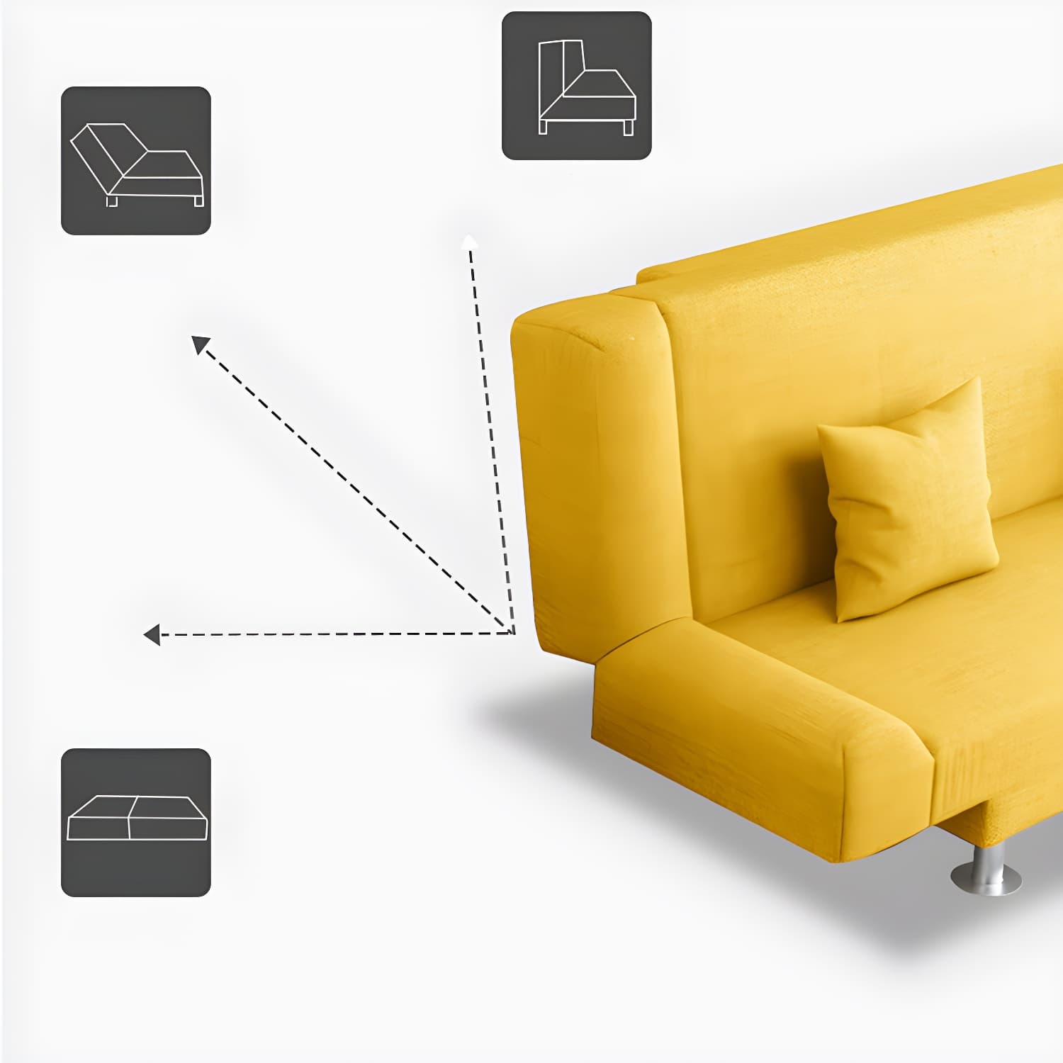 29.53"H Linen Armless Convertible Sleeper Sofa Bed for Living Room - image 22