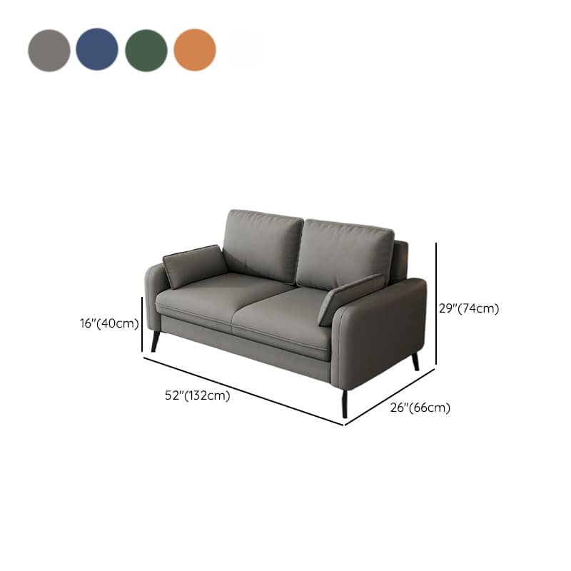 Tear Resistant Loveseat in Gray/Navy Blue/Amber Color with Arm - image 16