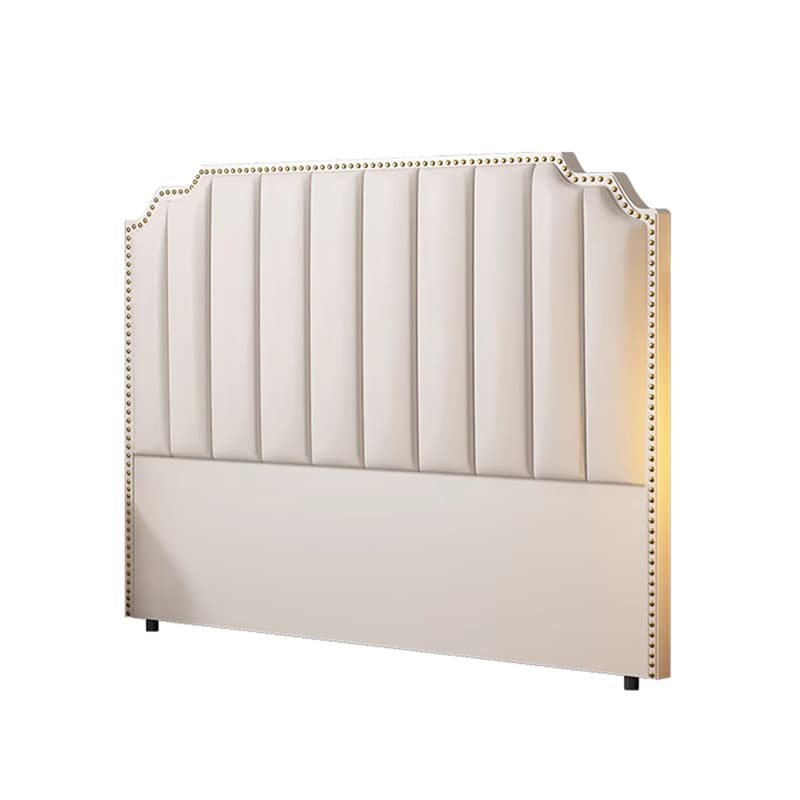 Modern Wood Panel Headboard Upholstered Sponge Fully in Lavish Gray Colors with Elegant Legs - image 13