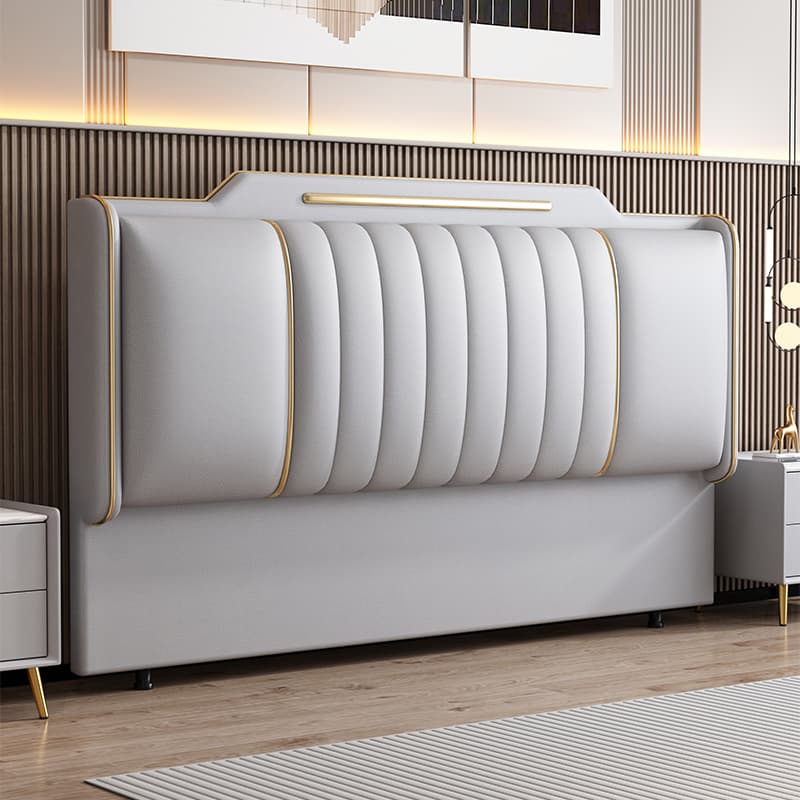 Modish Style Panel Headboard in Pine Wood with No Distressing, Rectangle Shape for Full/Twin/King Bed, Featuring Sponge Upholstery Fill and Standard Height - image 8