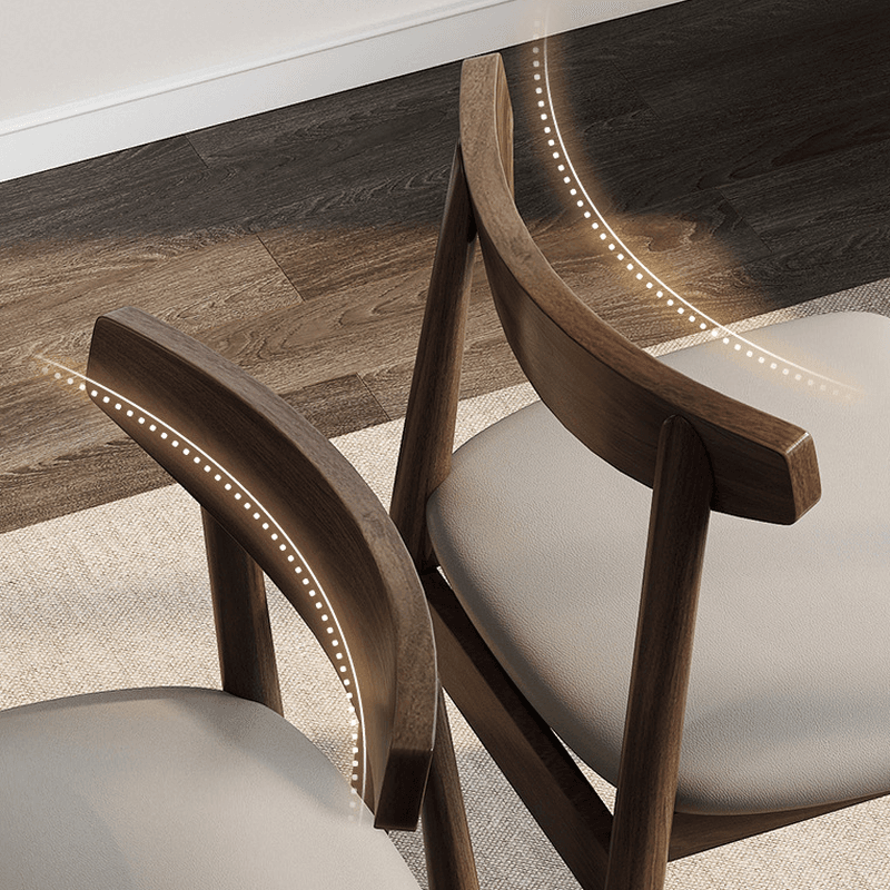 Ink/Dove Grey/Sepia Modern Simple Style Side Chair with Ventilated Back, Padded Upholstery, and Natural Wood Legs - image 13