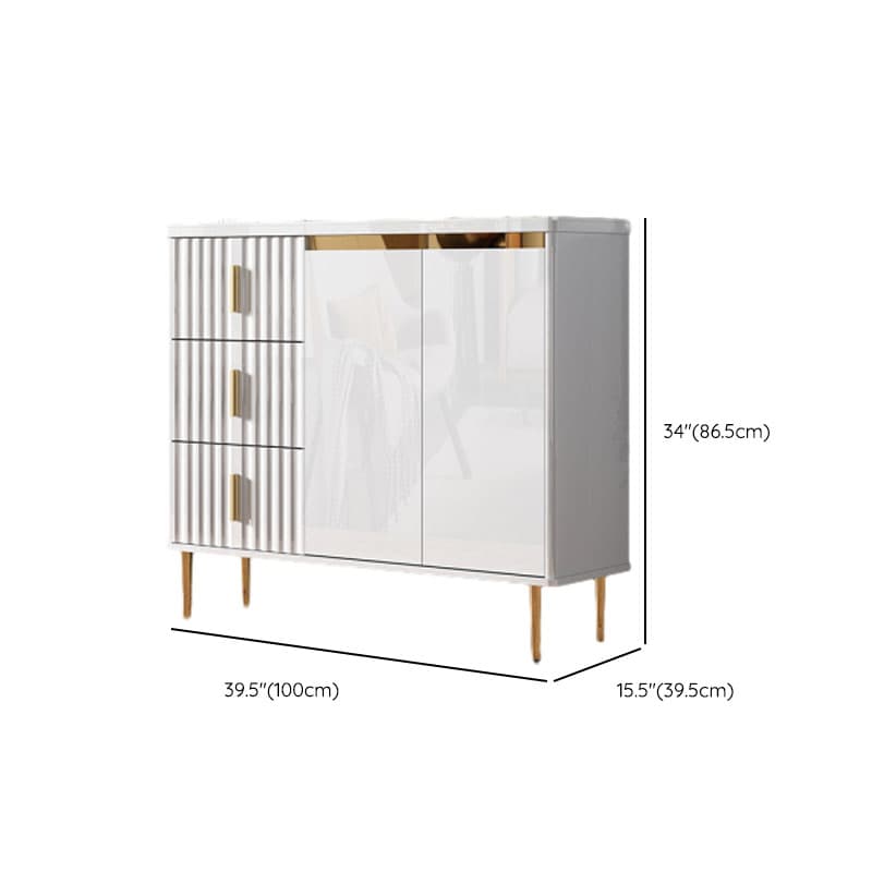Luxurious Chalk Stone Standard Flooring Sideboard with 3 Doors & Variable Shelf - image 30