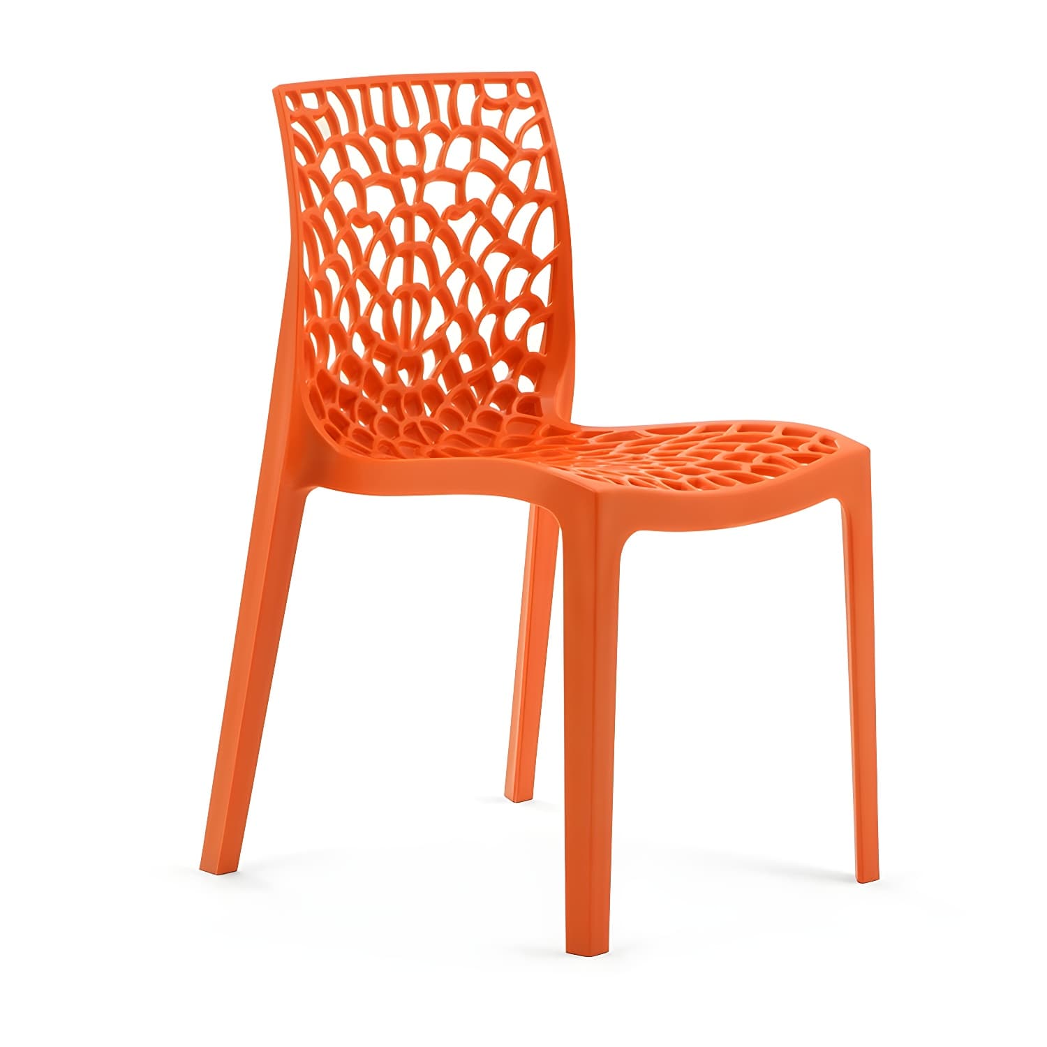 Scandinavian Style Plastic Side Chair with Armless Design Suitable for Kitchen & Dining - image 5