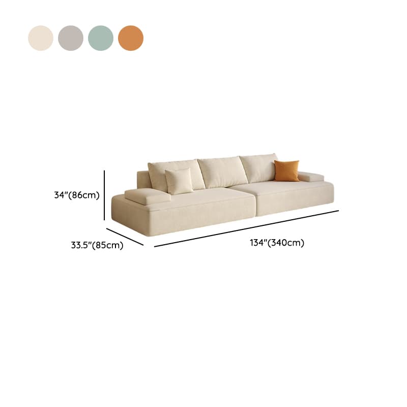 Tear Resistant Sofa Couch in Grey/Olive Green/Ivory with 5 Pillows - image 14