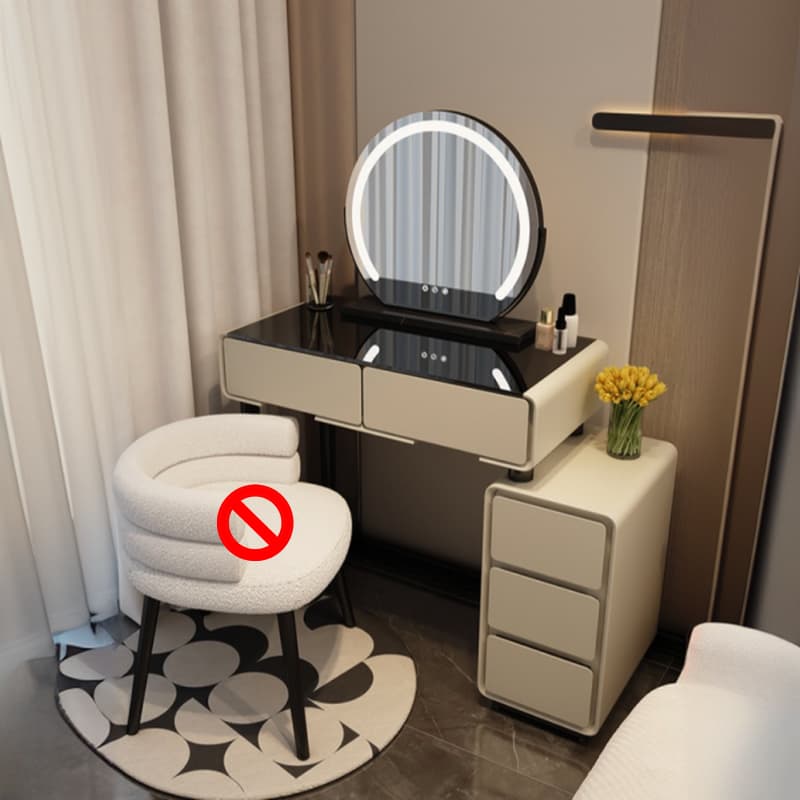 Trendy Standard/Small Vanity Set with Light Up Mirror and Adjustable Touch Lighting - image 5