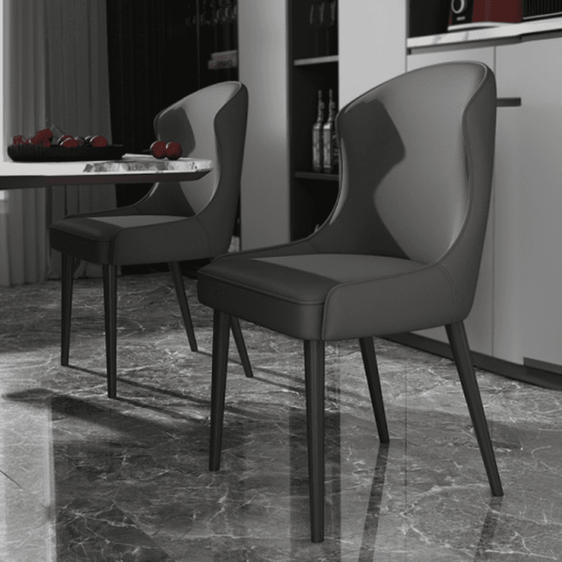 Simple/Glamorous Side Chair with Imperforate Back, Polyurethane Upholstery, Alloy Legs, Outlined Frame, and Steady Stability - image 13