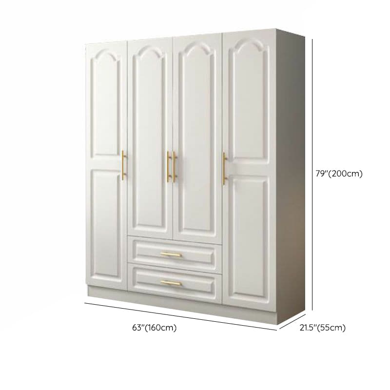 Contemporary Wood Chalk Wardrobe Closet with Interior Shelves&Clothing Rack&3-Drawer/6 Drawers/5-Drawer - image 12