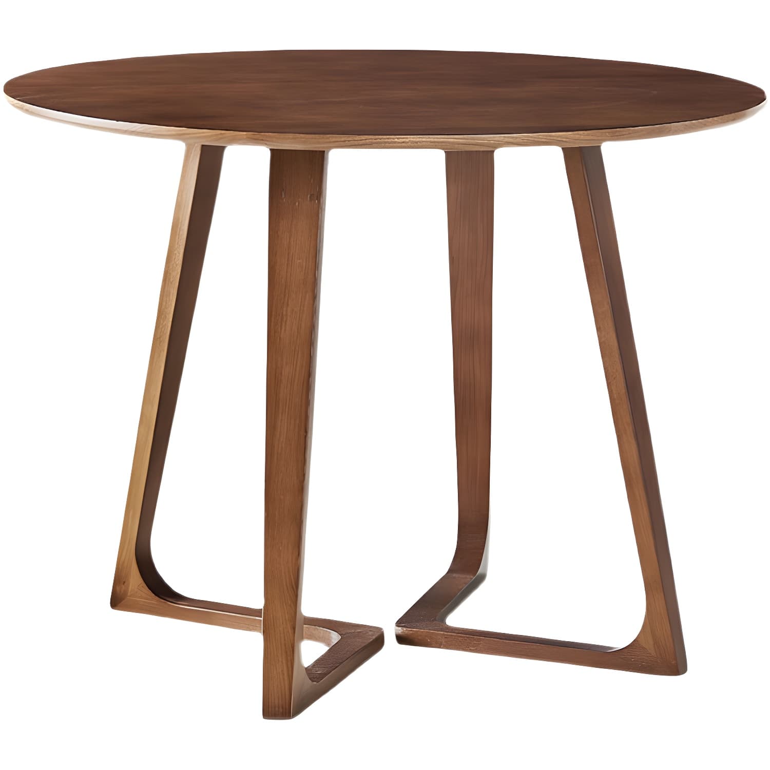 Simple Walnut Ash Dining Table Double Solid Wood Pedestal Home Table - image 5