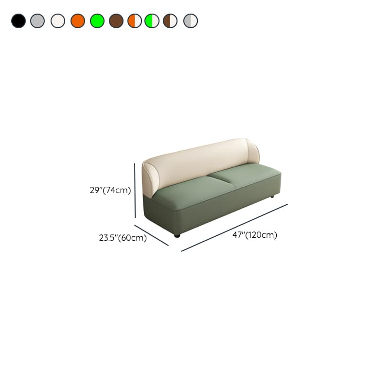 Contemporary Modern Solid Color Scratch-durable Loveseat in PU Leather, 2-Seater with 1 Pillow - image 13