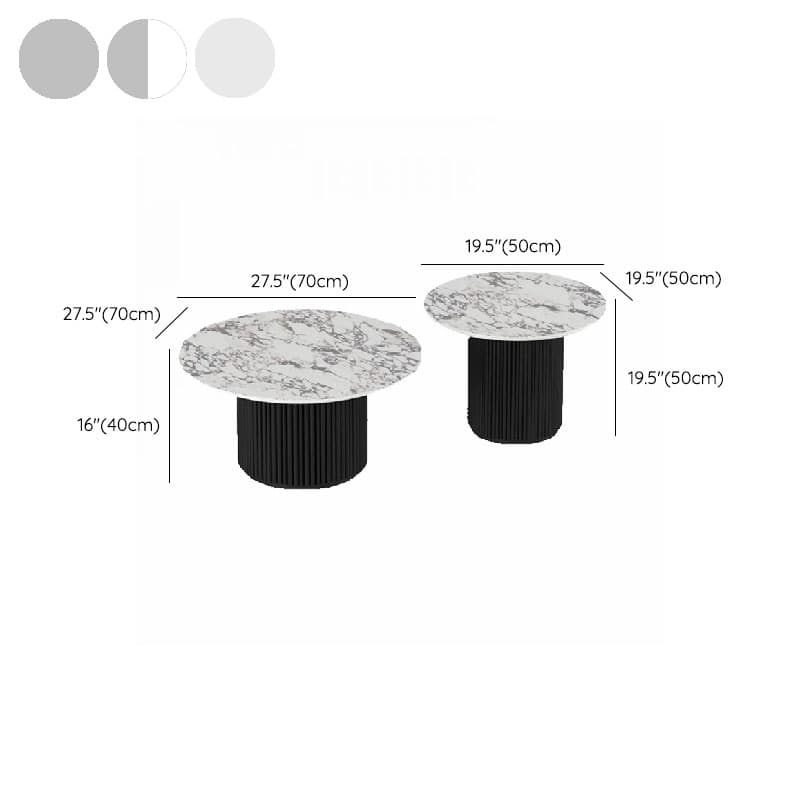 Circular-shaped Ivory Board Game Coffee Table for Home - image 14