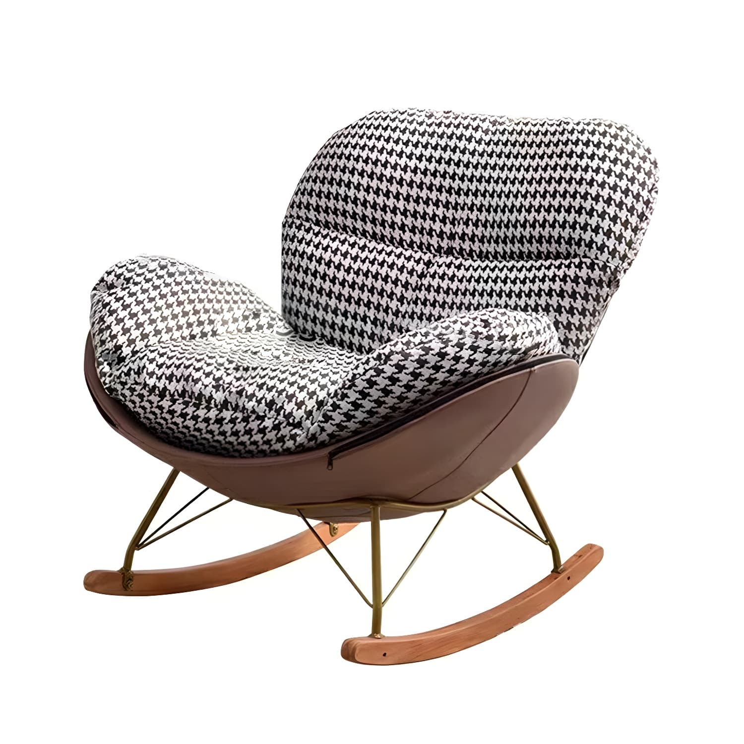 Modern Upholstered Indoor Rocking Chair with Removable Cushions and Slipcover for Enhanced Comfort - image 9