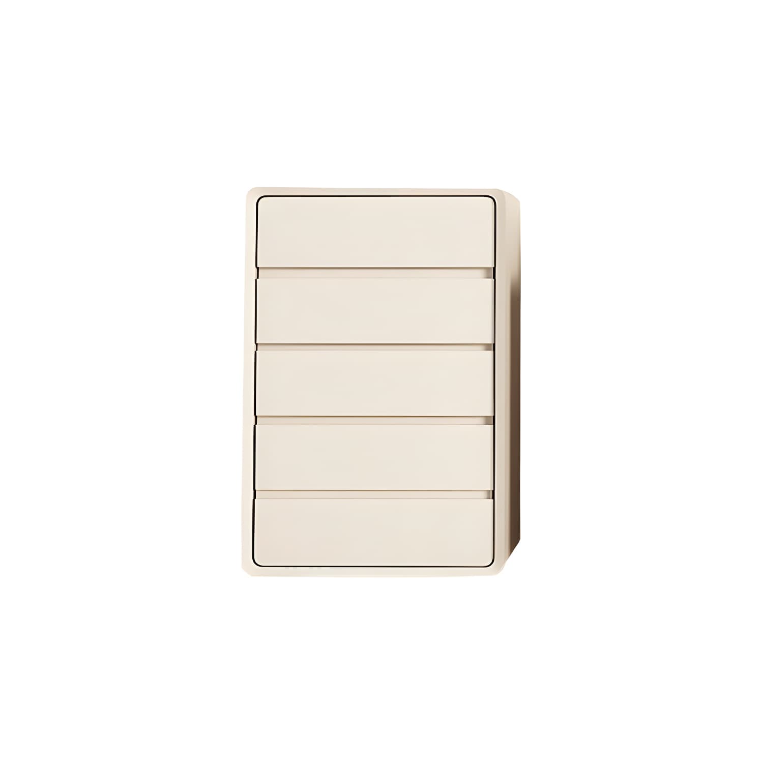 Narrow Modern White Wood Dresser with Soft Close Drawers for Living Room - image 5