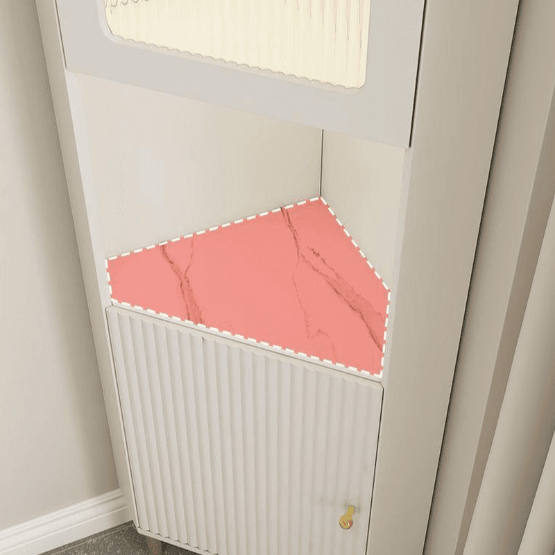 Grey/Beige Engineered Wood Utility Cabinet with Illuminating in a Modern Style - image 13