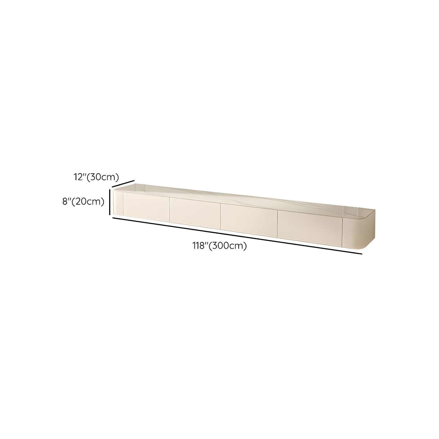 Scandinavian Solid Wood Frame Wall-mounted TV Media Stand with Drawers and Door - image 22