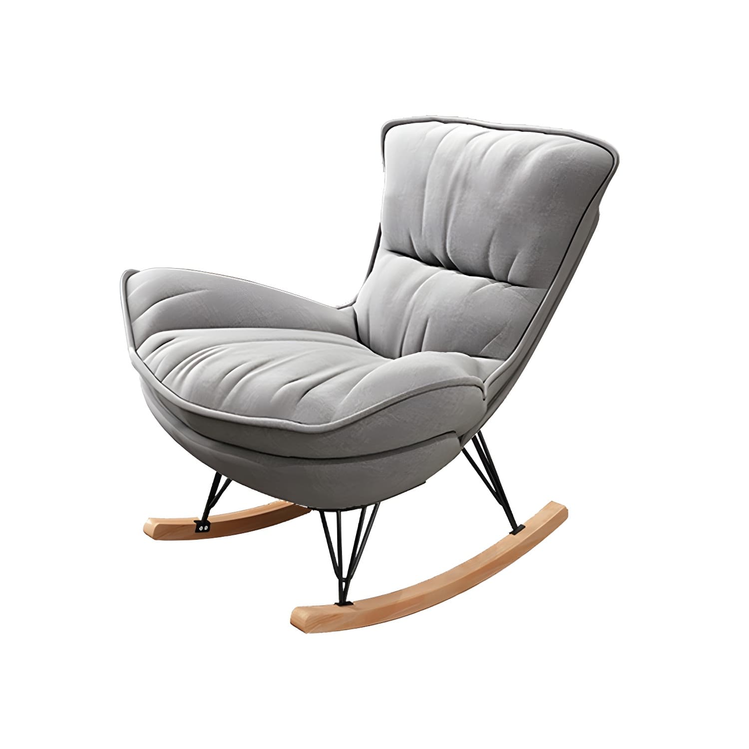 31" Wide Upholstered Rocking Accent Chair with Light Legs for Living Room