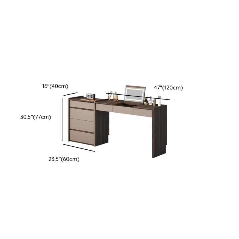 Multi-Purpose Vanity Set with 10 Drawers, Lighting, Push-Pull, 2-in-1 Functionality, Adjustable Touch and Brightness - image 7