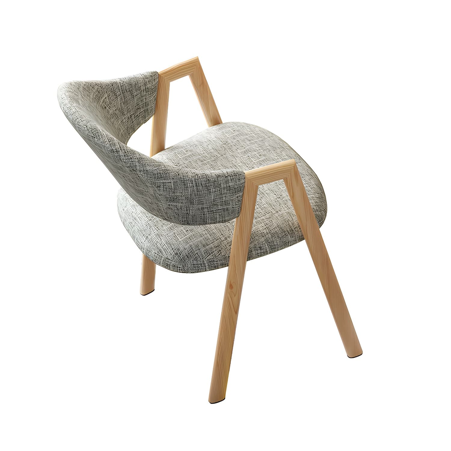 Contemporary Open Back Arm Chair Matte Finish Upholstered Dining Chair - image 21