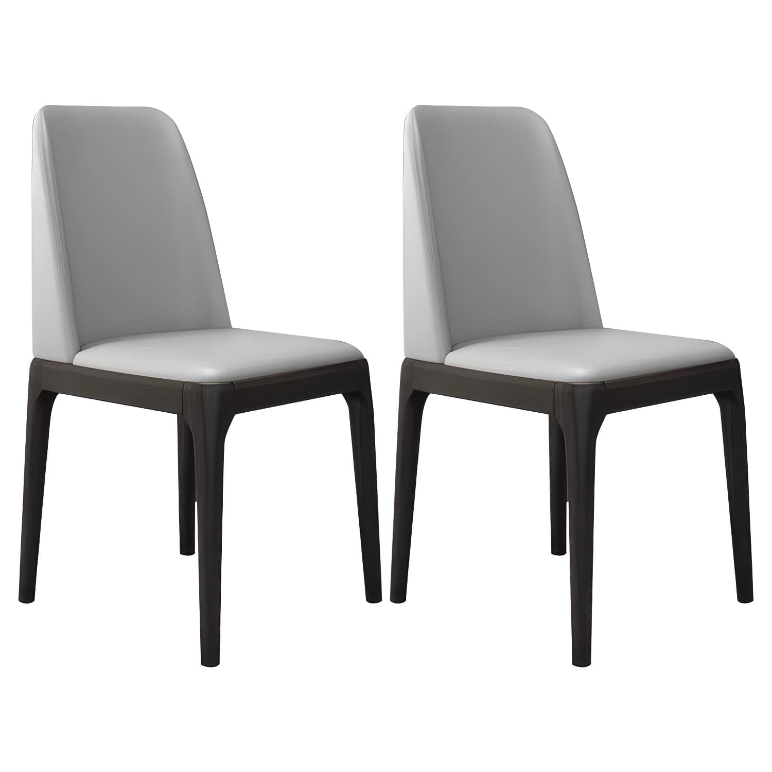 Scandinavian Home Side Chair Solid Back Wood Upholstered Dining Room Chair - image 14