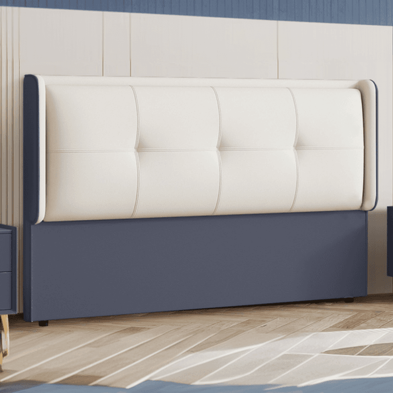 Simplistic Style Wingback Headboard with No Distressing, Piled Tufted Rectangular Shape for King/Queen/Full Bed, Featuring Sponge Upholstery and Standard Height - image 6