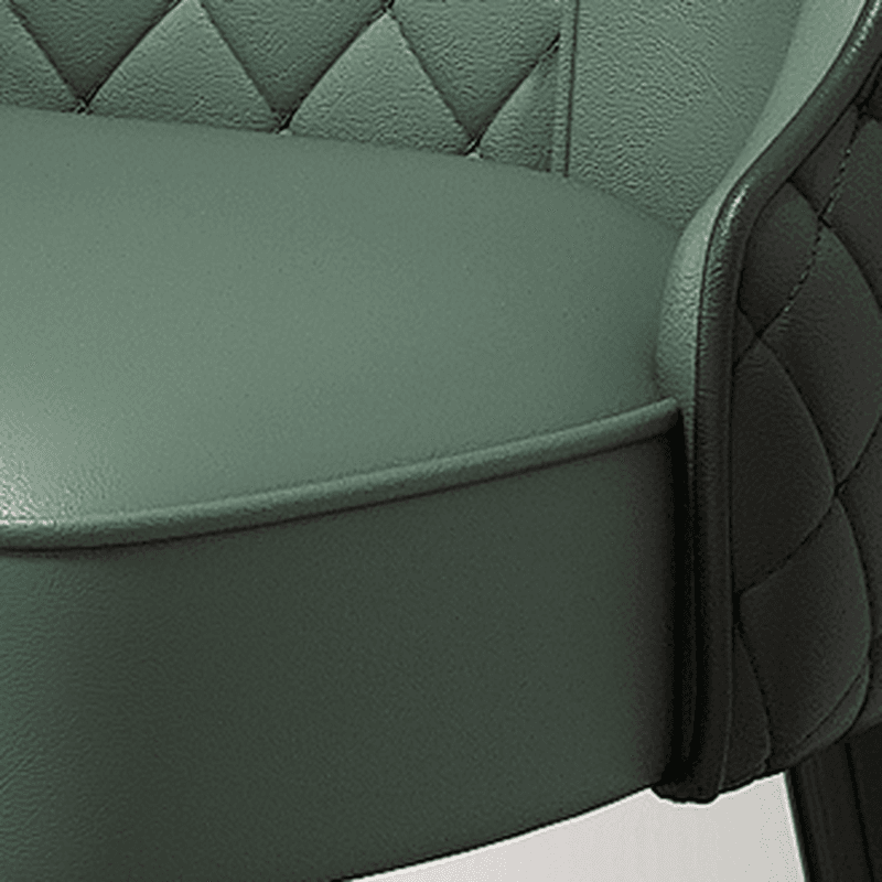 Contemporary Restaurant Armless Chair with Solid Back Panel, Upholstered Metal Legs - image 14