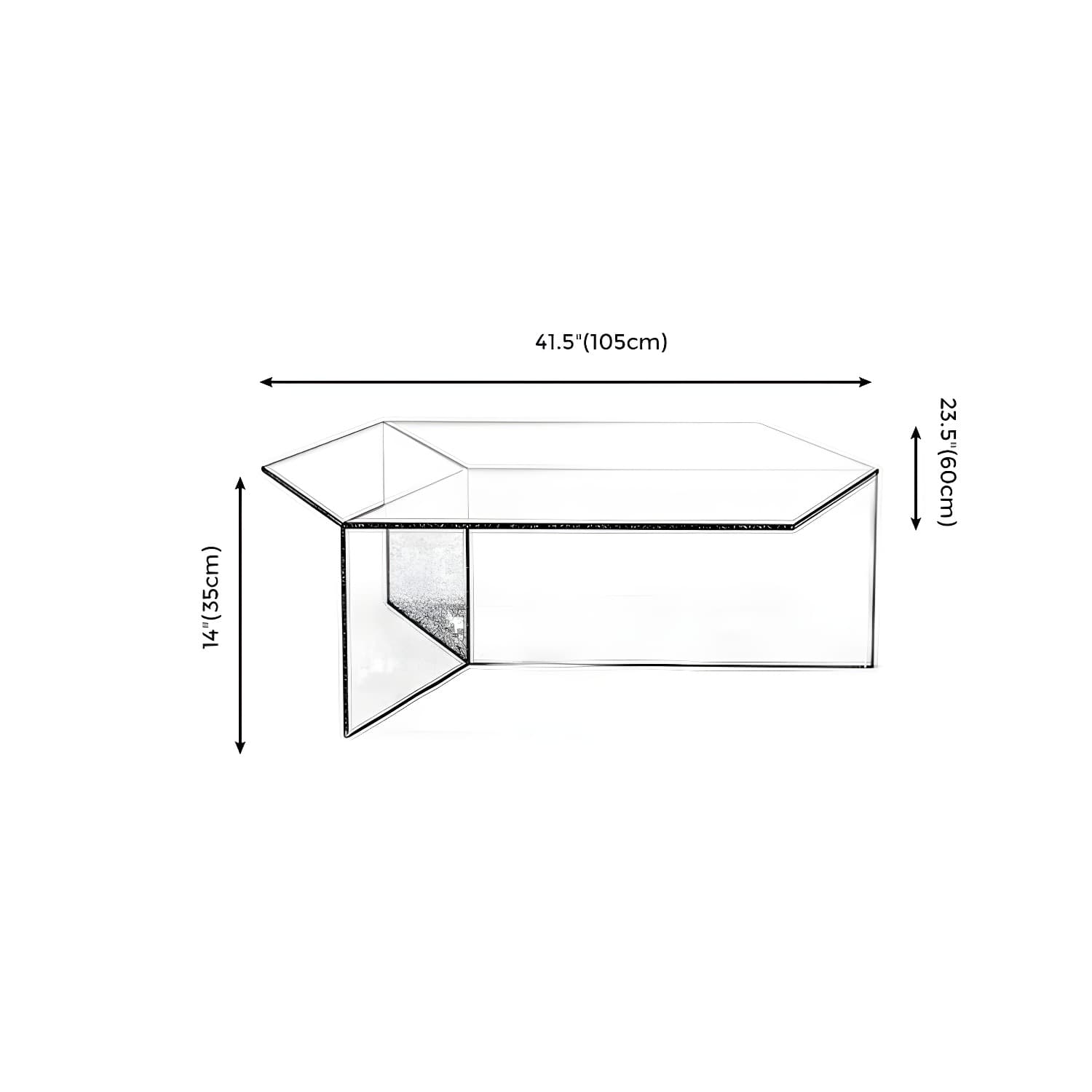 Geometric Clear Acrylic Coffee Table Modern Colored Cocktail Table - image 23