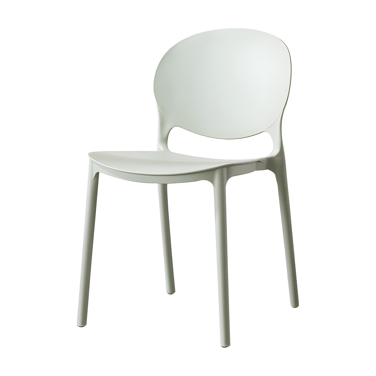 Scandinavian Armless Dining Chairs Stackable Plastic Open Back Side Chair - image 25