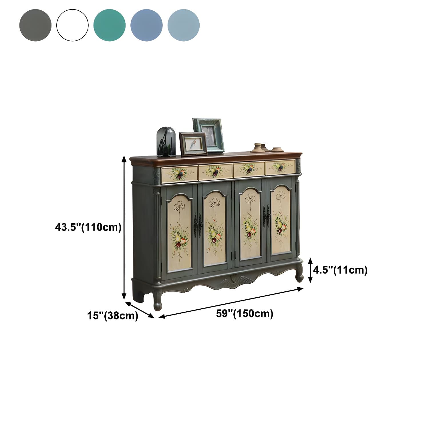 Glam Style Wood Sideboard with Drawers Dining Server for Kitchen - image 15