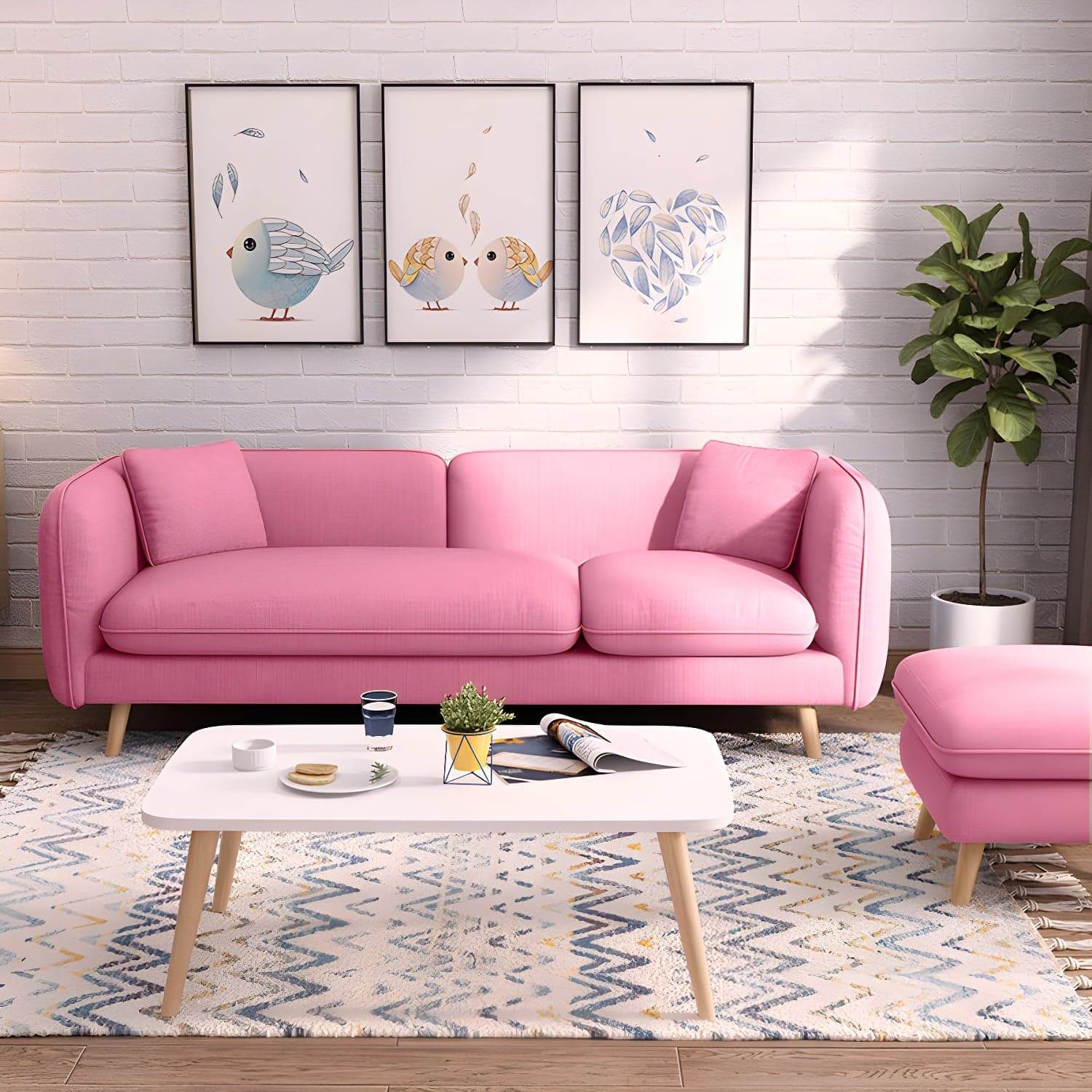 Modern Linen Tuxedo Arm Standard Sofa with Bolster Pillows for Living Room - image 10