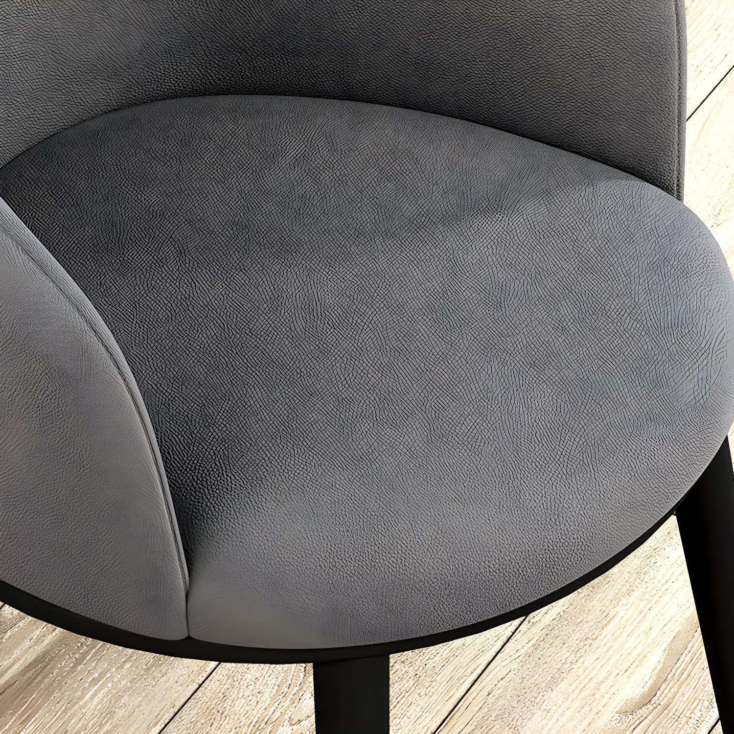 Contemporary Leather Home Arm Chair Solid Back Matte Finish Dining Chair - image 25