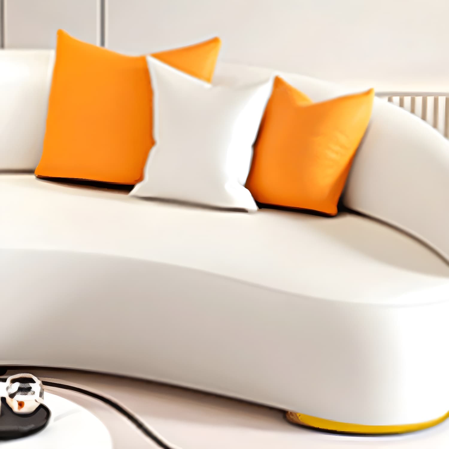 Modern Beige Sectional Sofa with Cushion Back and Wood Frame - image 8