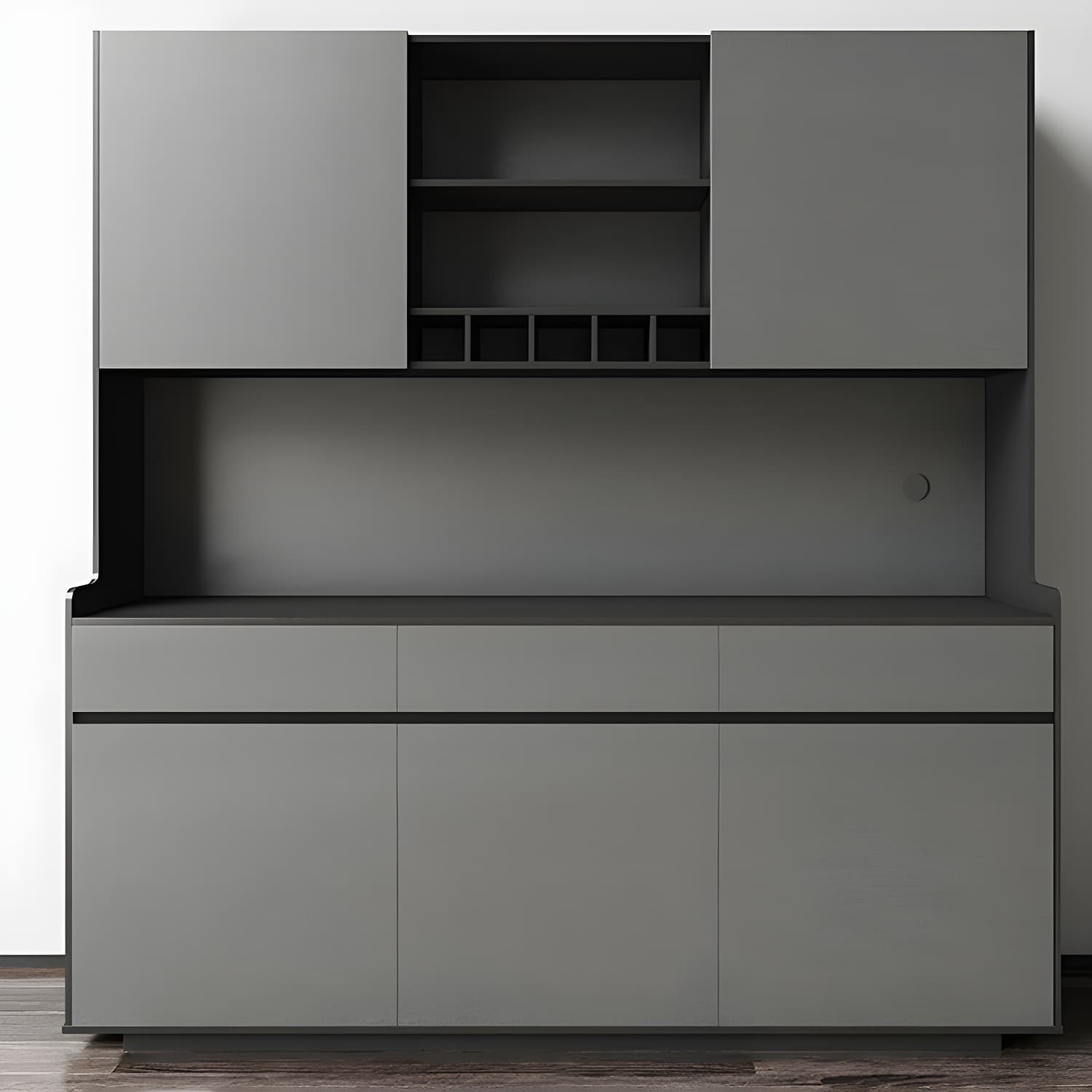 Five Doors Three Drawers Sideboard Glam Buffet Server for Living Room - image 12
