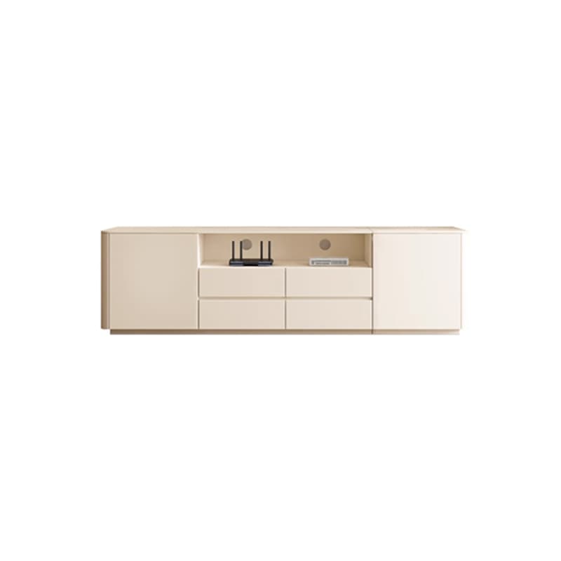 Modern Rectangle TV Stand with 4-Door/2-Door & 3 Tiers Living Room
