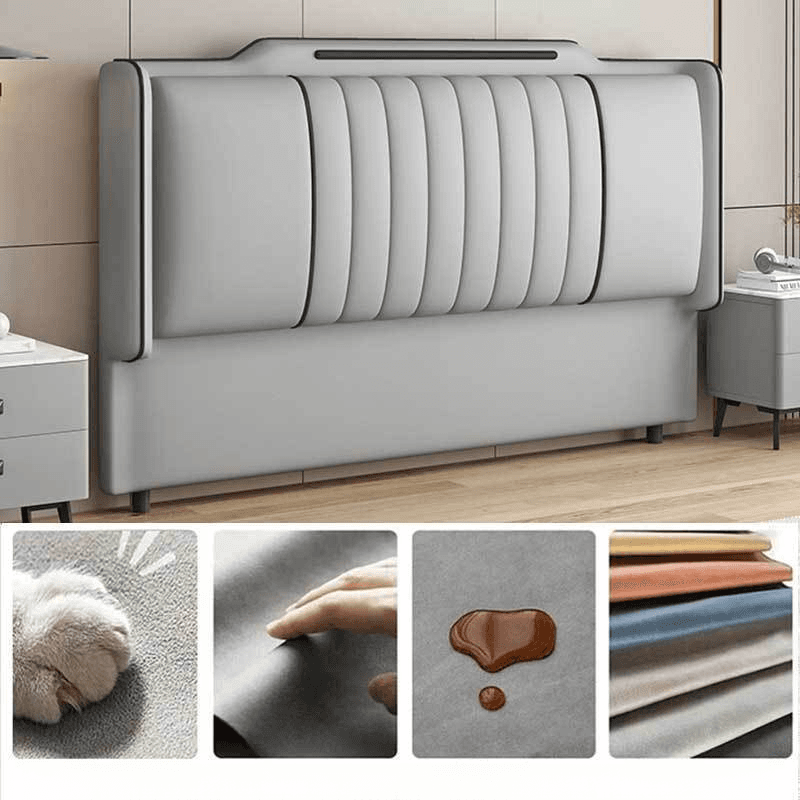 Simplistic Wingback Headboard with Camelback Shape in Pine Wood, Available in Full/King/Queen Sizes, Featuring Sponge Upholstery and Standard Height, No Distressing - image 6