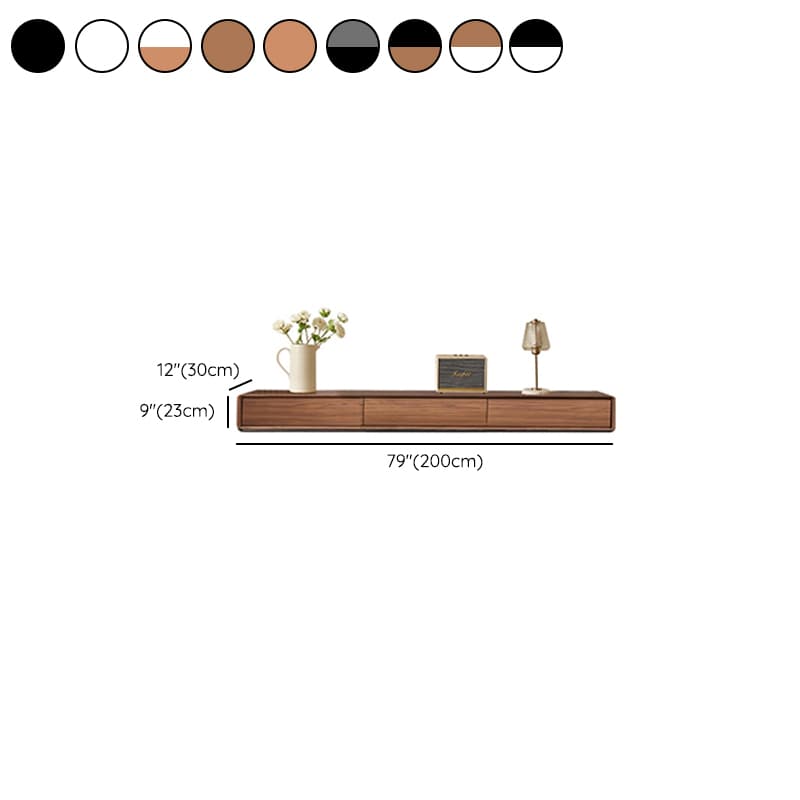Contemporary Floating Wood TV Stand with 2-Drawer/4 Drawers and 2 Cabinets/1-Cabinet - image 22